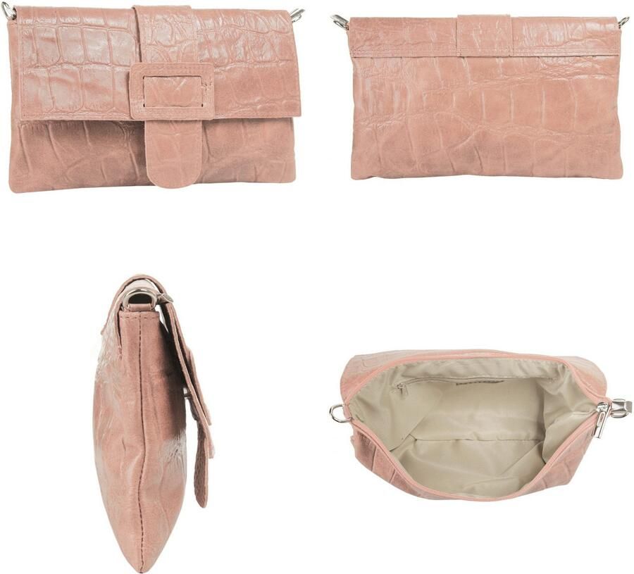 Cluty Avondtasje echt leer made in italy