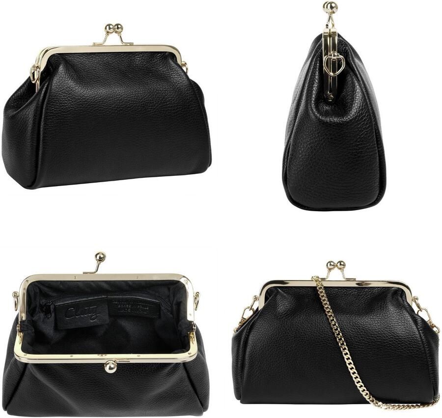 Cluty Avondtasje echt leer made in italy