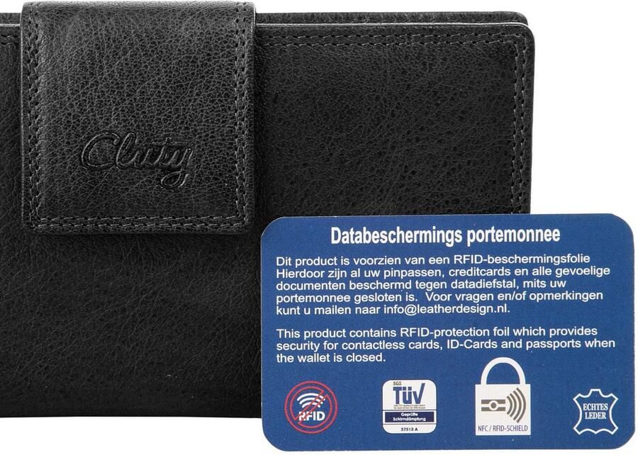 Cluty Portemonnee echt leder - Foto 5