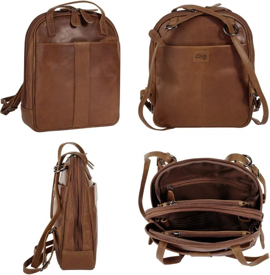 Cluty Rugzak echt leder
