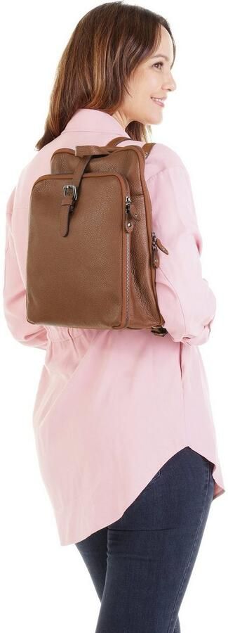 Cluty Rugzak echt leer made in italy - Foto 6