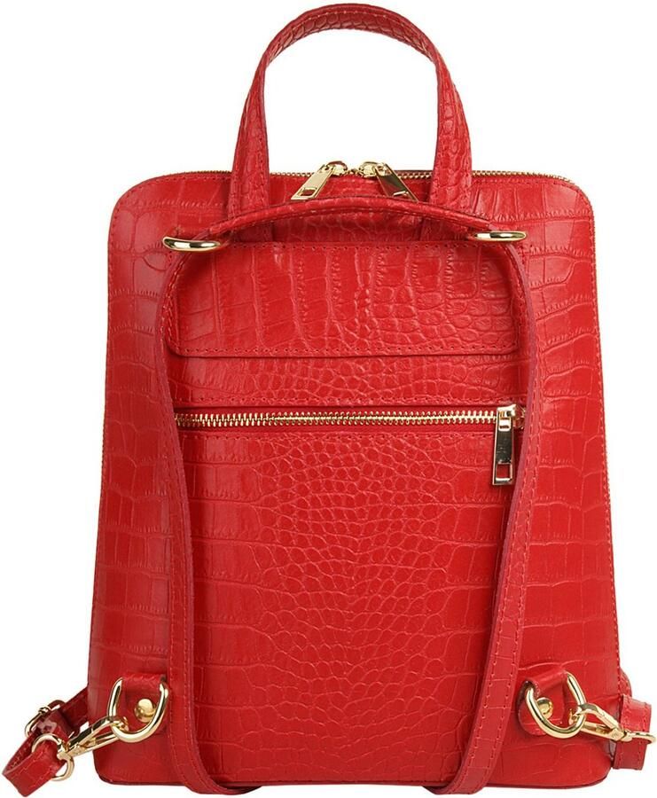 Cluty Rugzak echt leer made in italy