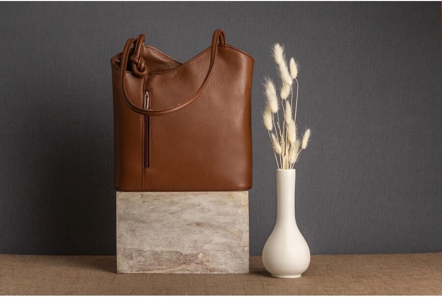 Cluty Rugzak echt leer made in italy - Foto 4