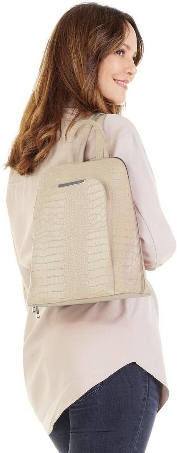 Cluty Rugzak echt leer made in italy - Foto 2