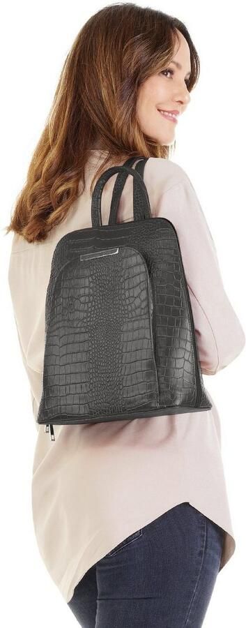 Cluty Rugzak echt leer made in italy - Foto 2