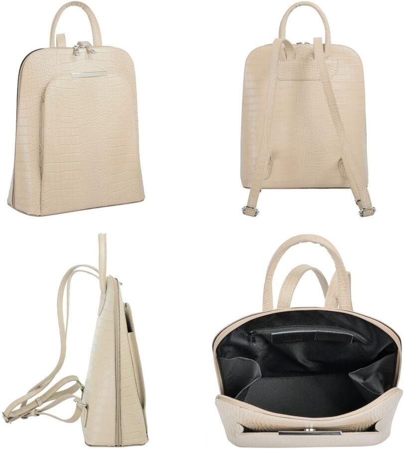 Cluty Rugzak echt leer made in italy