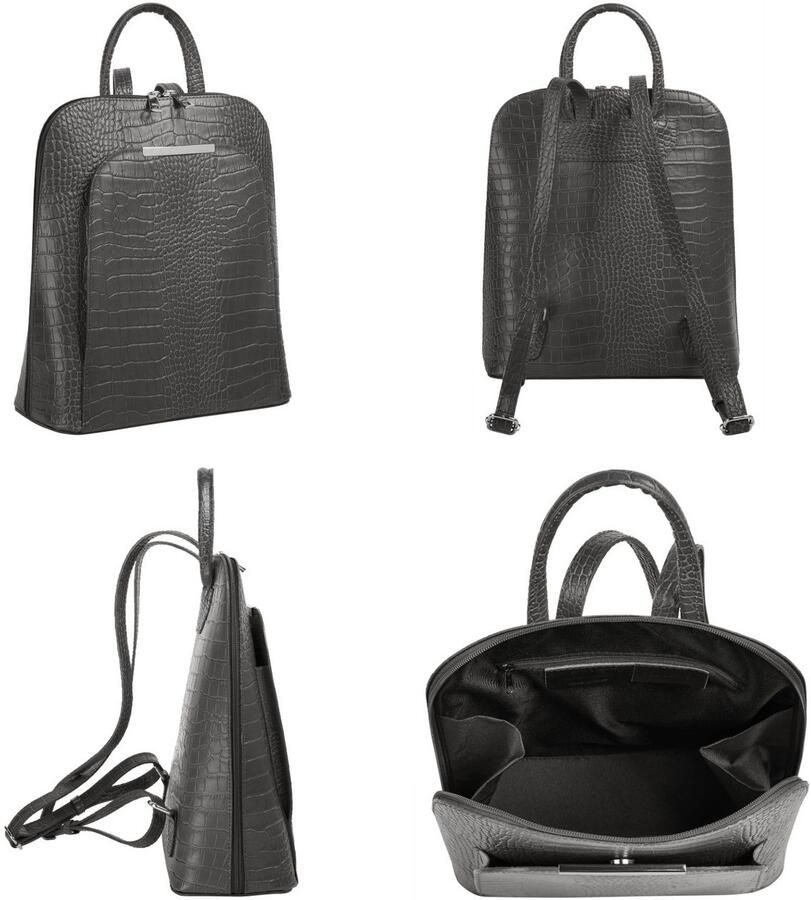 Cluty Rugzak echt leer made in italy