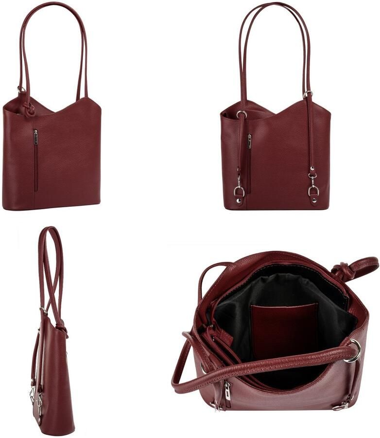 Cluty Rugzak echt leer made in italy - Foto 2