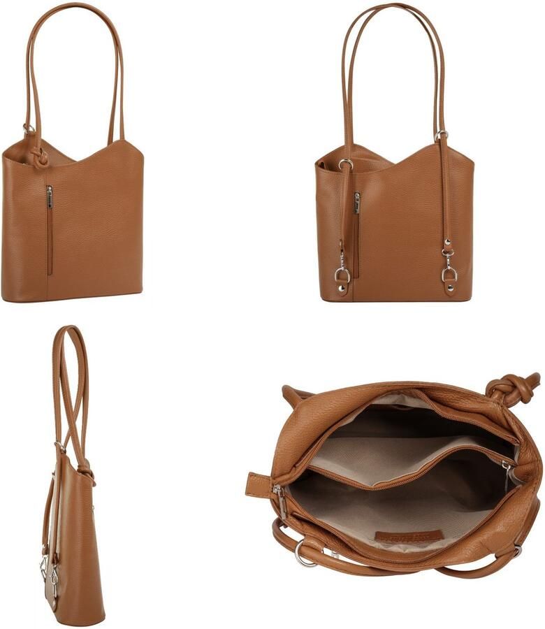 Cluty Rugzak echt leer made in italy - Foto 2