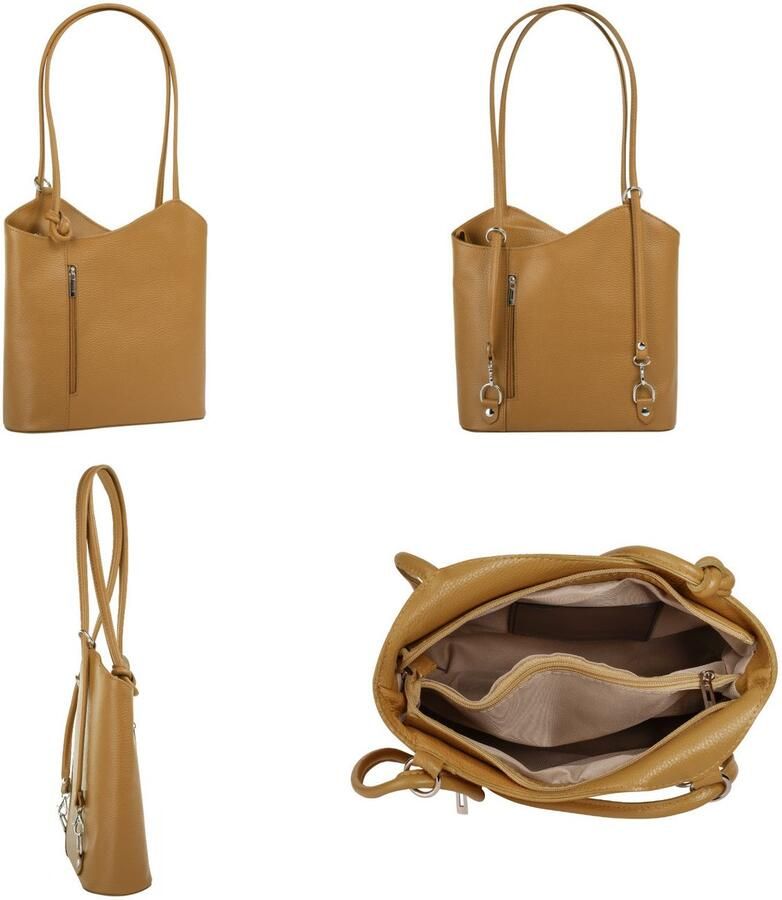 Cluty Rugzak echt leer made in italy - Foto 2