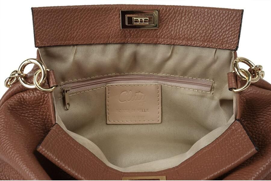 Cluty Schoudertas echt leer made in italy - Foto 4