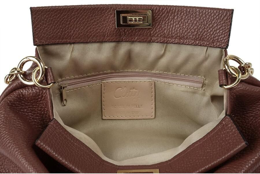 Cluty Schoudertas echt leer made in italy - Foto 4