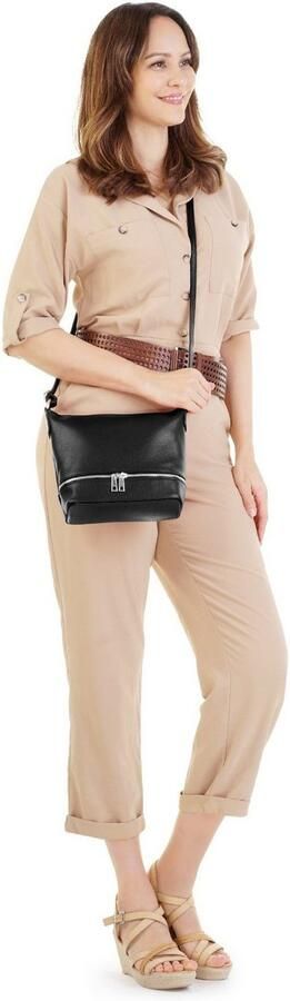 Cluty Schoudertas echt leer made in italy - Foto 5