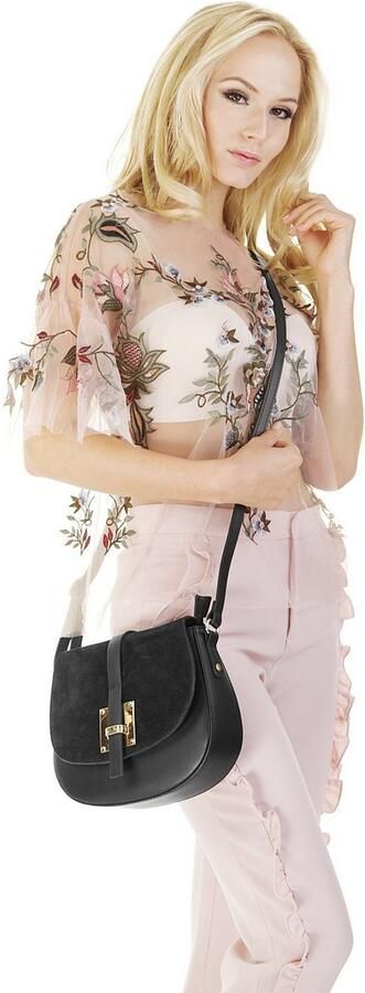 Cluty Schoudertas echt leer made in italy - Foto 8