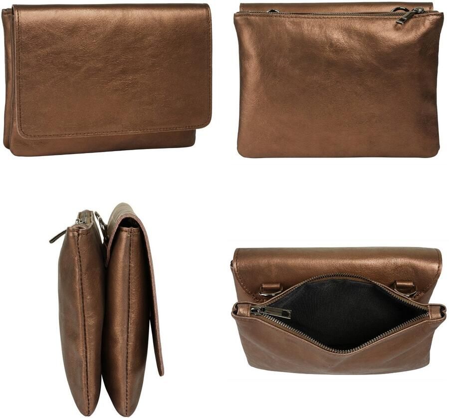 Cluty Schoudertas echt leer made in italy