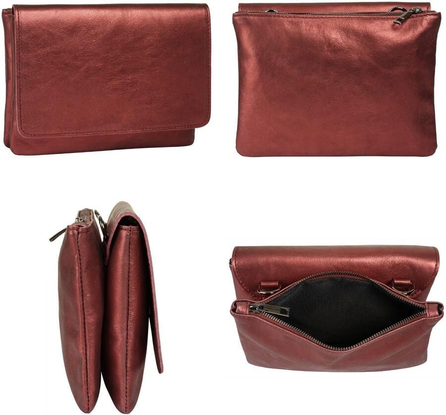 Cluty Schoudertas echt leer made in italy