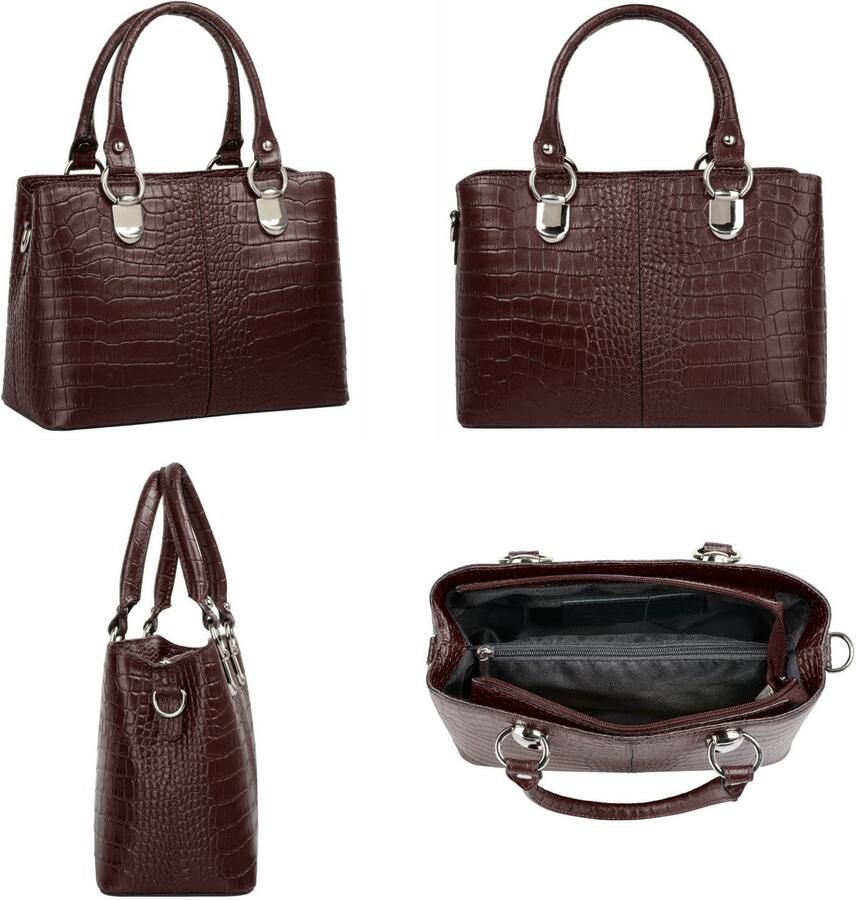 Cluty Schoudertas echt leer made in italy