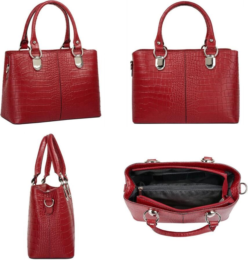 Cluty Schoudertas echt leer made in italy