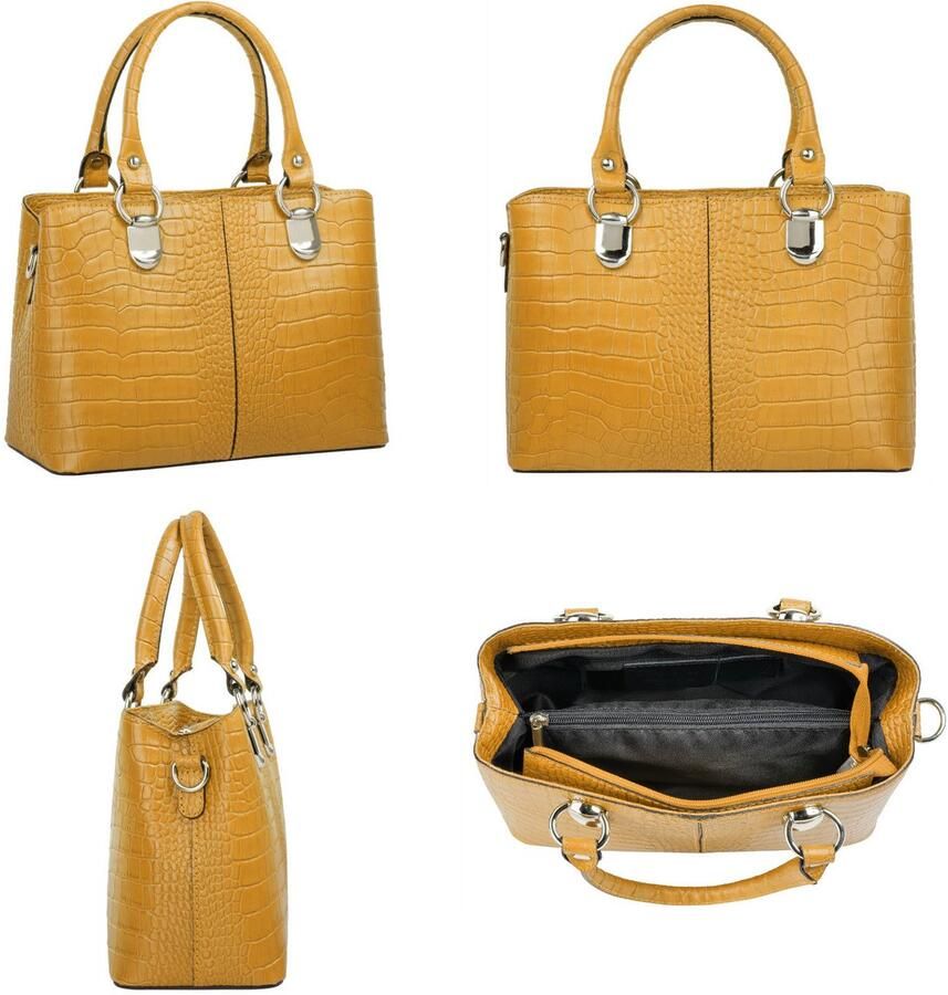 Cluty Schoudertas echt leer made in italy