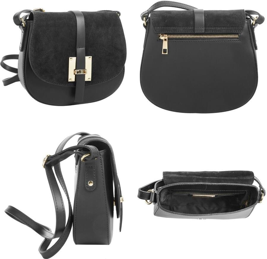 Cluty Schoudertas echt leer made in italy