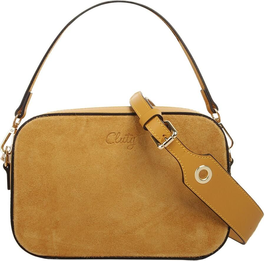 Cluty Schoudertas echt leer made in italy