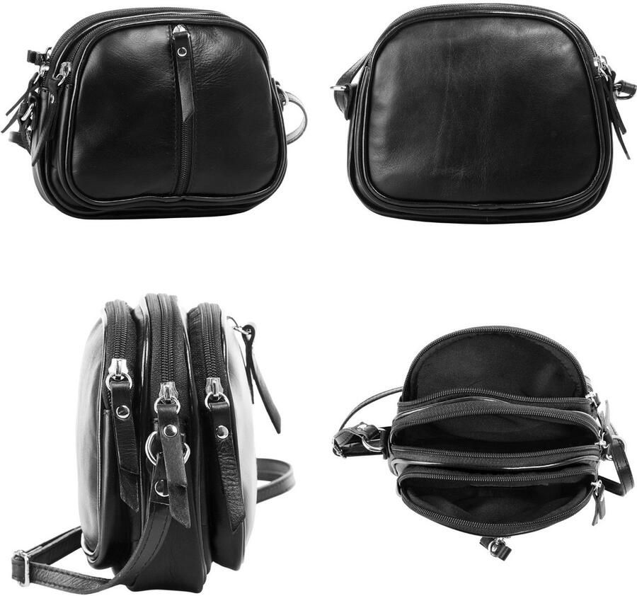 Cluty Schoudertas echt leer made in italy