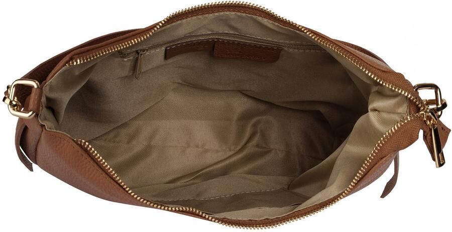 Cluty Schoudertas echt leer made in italy