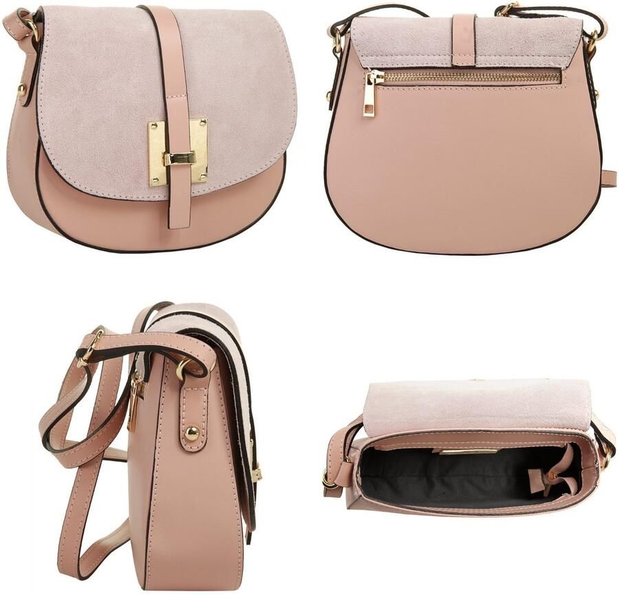 Cluty Schoudertas echt leer made in italy