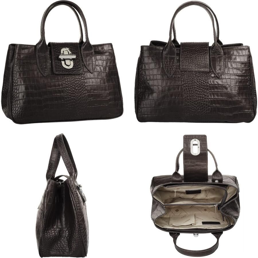 Cluty Tas echt leer made in italy (1-delig)