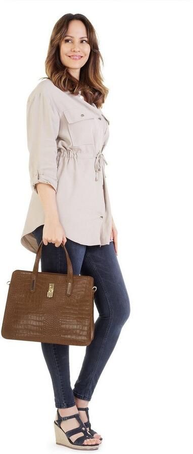 Cluty Tas echt leer made in italy - Foto 6