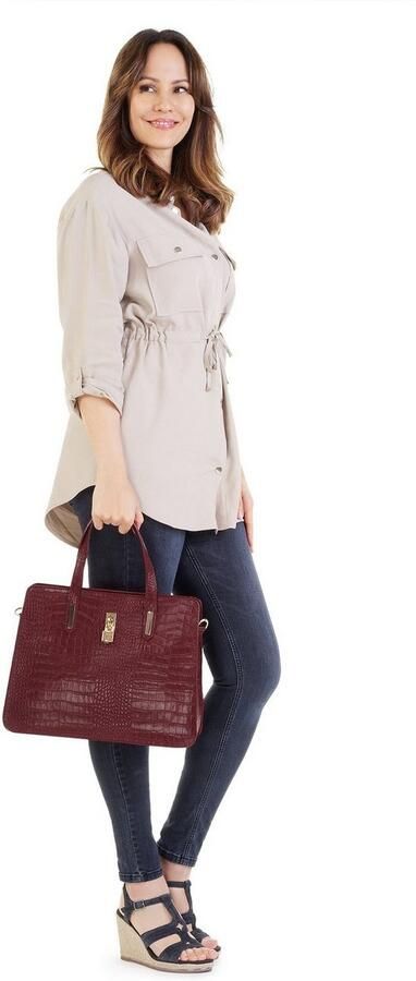 Cluty Tas echt leer made in italy - Foto 6