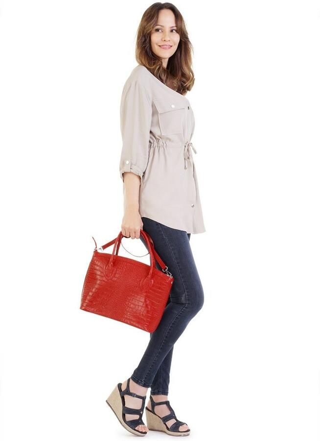 Cluty Tas echt leer made in italy - Foto 5