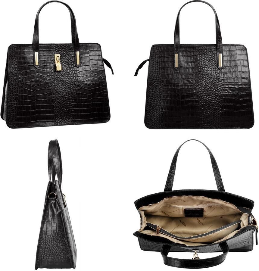 Cluty Tas echt leer made in italy