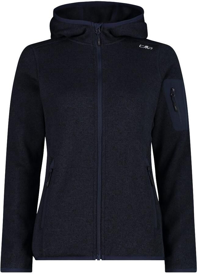 CMP Gebreid fleecejack KNITTED MELANGE HOODY WOMAN HOODY (1 stuk)