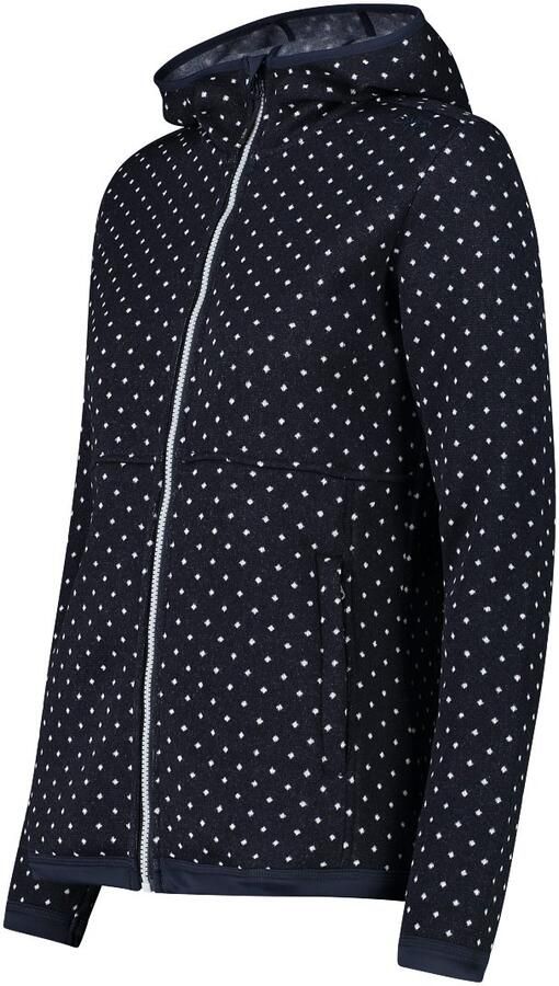 CMP Gebreid fleecejack WOMAN JACKET FIX HOOD verwarmend overgangsjas
