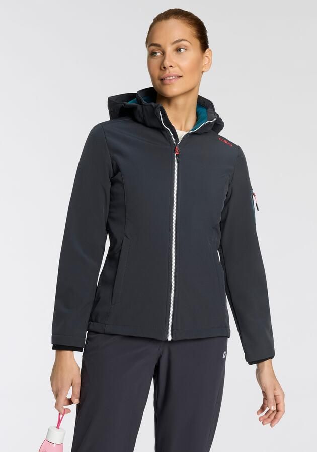 CMP Softshell-jack WOMAN JACKET ZIP HOOD Verwarmend & wind- & waterafstotend overgangsjas (1 stuk) - Foto 5