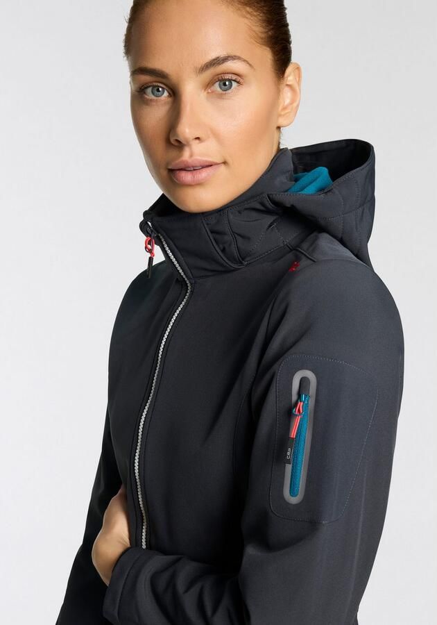 CMP Softshell-jack WOMAN JACKET ZIP HOOD Verwarmend & wind- & waterafstotend overgangsjas (1 stuk) - Foto 3
