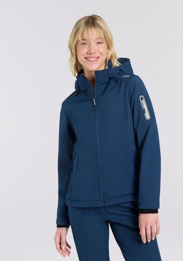 CMP Softshell-jack WOMAN JACKET ZIP HOOD Verwarmend & wind- & waterafstotend overgangsjas (1 stuk) - Foto 3