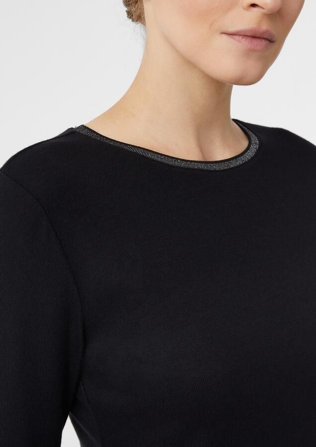 Comma casual identity Longsleeve met glitter-ronde hals - Foto 2