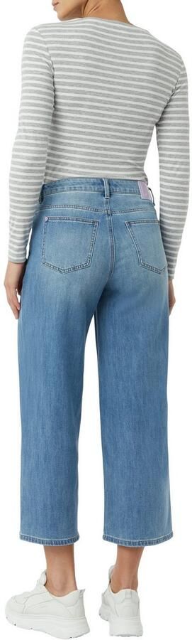 Comma casual identity Shirt met lange mouwen gestreept figuuraccentuerend casual ronde hals - Foto 6