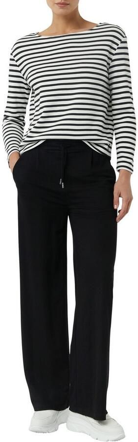 Comma casual identity Sweatshirt Tijdloos design met moderne boothals gestreept casual comfortabel boothals met modal - Foto 6