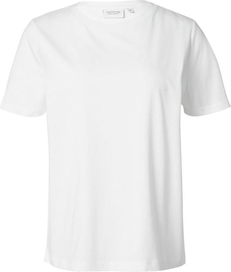 Comma casual identity T-shirt effen regular fit katoen ronde hals
