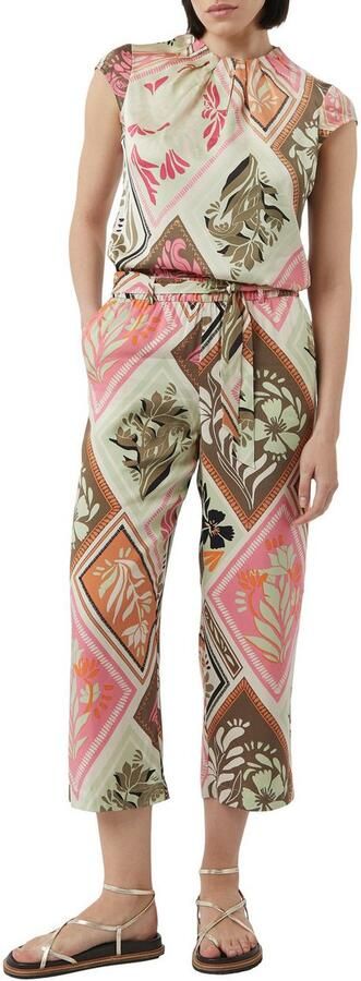 Comma Straight leg stoffen broek met strikceintuur - Foto 2