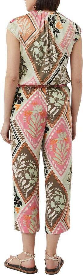 Comma Straight leg stoffen broek met strikceintuur - Foto 3