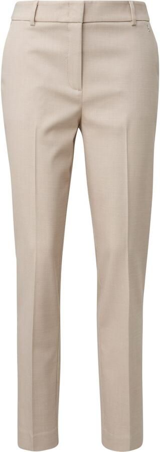 Comma Stoffen slim fit broek met structuurpatroon