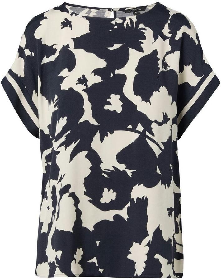 Comma Blouse met korte mouwen met print all-over - Foto 4