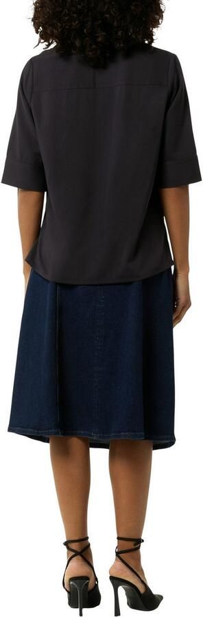 Comma Blouse met korte mouwen van een viscose-mix - Foto 3