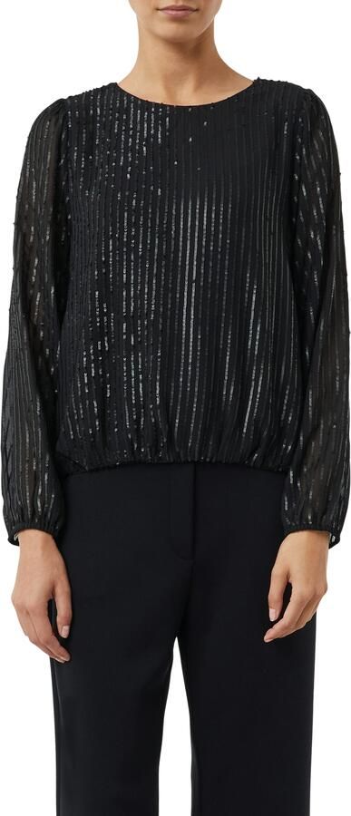 Comma Blouse met lange mouwen met pailletten-patroon - Foto 4