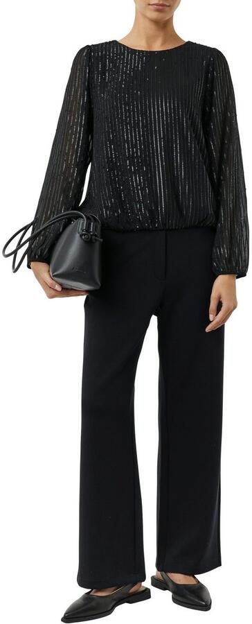 Comma Blouse met lange mouwen met pailletten-patroon - Foto 2