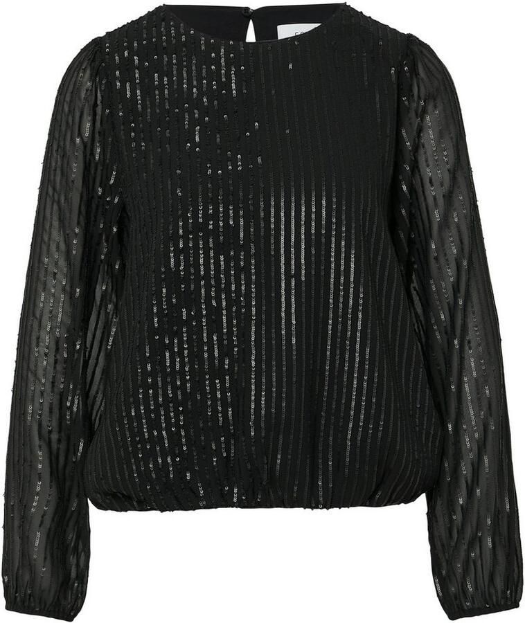 Comma Blouse met lange mouwen met pailletten-patroon